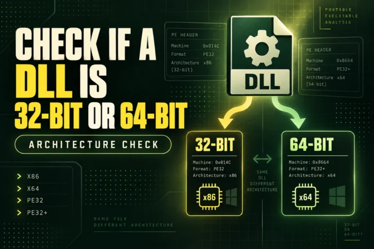 How to Check Whether a DLL Is 32-Bit or 64-Bit — illustrated DLL guide thumbnail