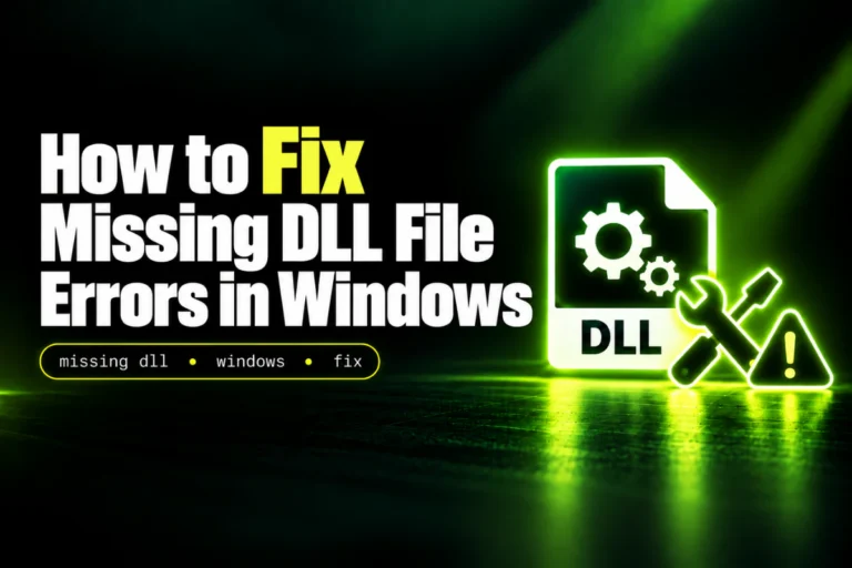 How to Fix Missing DLL File Errors in Windows — illustrated DLL guide thumbnail