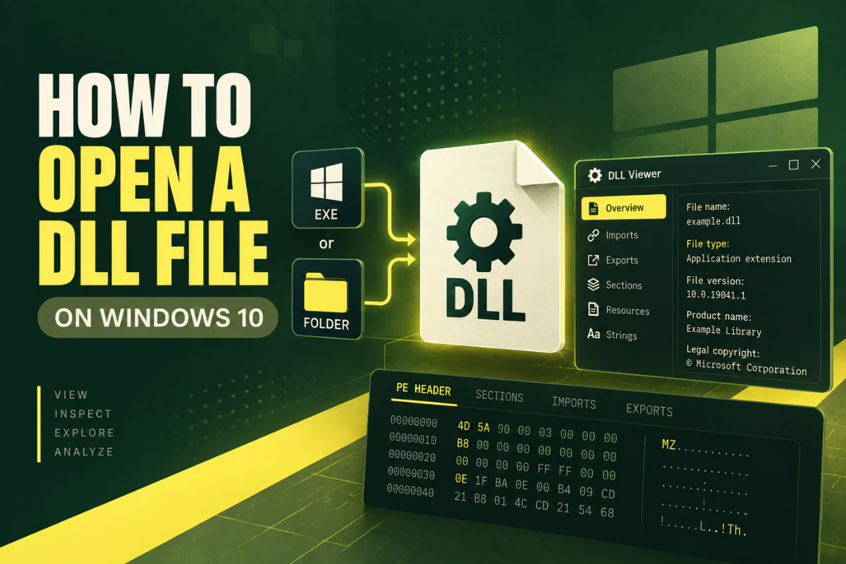 How to Open a DLL File on Windows 10 Safely — illustrated DLL guide thumbnail